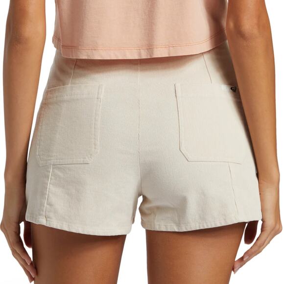 ROXY Women's Corduroy Shorts in Beige - Picture 3 of 4